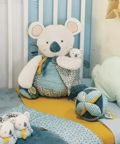 Doudou et Compagnie Chaussons bébé avec hochets Yoca le koala - 0/6 mois