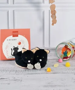 Doudou et Compagnie Chaussons bébé Chat noir - 0-6 mois