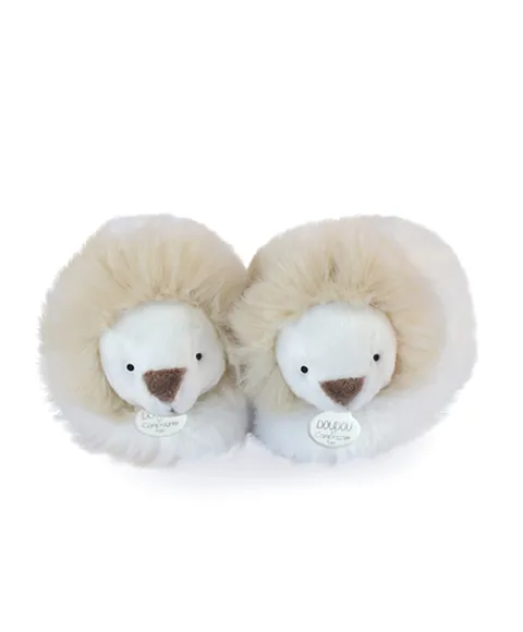 Doudou et Compagnie Chaussons bébé en peluche Lion - Unicef - 0-6 mois