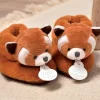 Doudou et Compagnie Chaussons bebe en peluche panda roux - Unicef - 0-6 mois