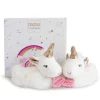 Doudou et Compagnie Coffret cadeau naissance chaussons bébé Licorne avec hochet - 0/6 mois