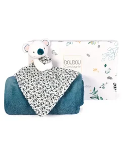 Doudou et Compagnie Coffret cadeau plaid et Doudou Yoca le koala - 70 x 100 cm
