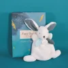 Doudou et Compagnie Coffret Mini Doudou Lapin bleu - Happy Pop - 17 cm