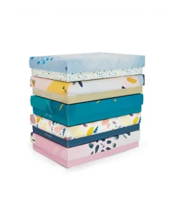 Doudou et Compagnie Coffret Mini Doudou Lapin bleu - Happy Pop - 17 cm