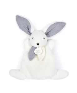 Doudou et Compagnie Coffret Mini Doudou Lapin Bleu - Happy Glossy - 17 cm