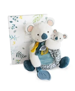 Doudou et Compagnie Coffret peluche d'activités Yoca le koala et son bébé - 25 cm