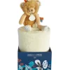 Doudou et Compagnie Couverture bébé en polaire avec Doudou Ours - 70 x 100 cm
