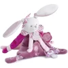 Doudou et Compagnie Doudou attache sucette lapin Cerise rose - 17 cm