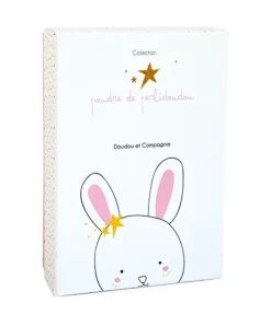 Doudou et Compagnie Doudou attache sucette lapin étoile rose - 15 cm