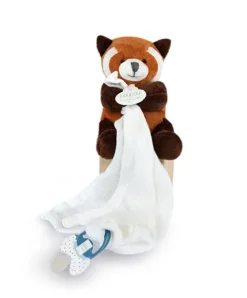Doudou et Compagnie Doudou attache sucette peluche panda roux - 12 cm - Unicef