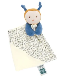 Doudou et Compagnie Doudou bébé abeille Pollen en coton BIO - 20 cm - modèle aléatoire