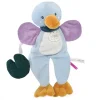 Doudou et Compagnie Doudou canard bleu avec feuille - "Mon petit coin-coin"