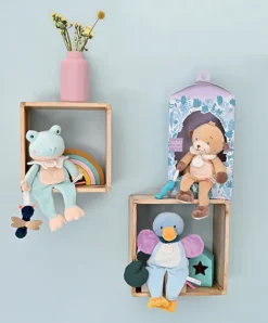 Doudou et Compagnie Doudou canard bleu avec feuille - 