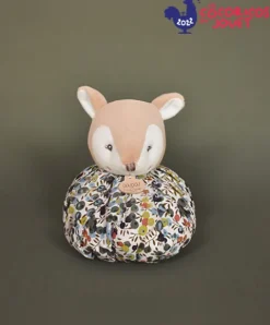 Doudou et Compagnie Doudou Faon marron - Cocon - Balle d'éveil - 3 EN 1