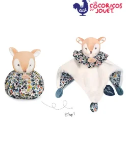 Doudou et Compagnie Doudou Faon marron - Cocon - Balle d'éveil - 3 EN 1