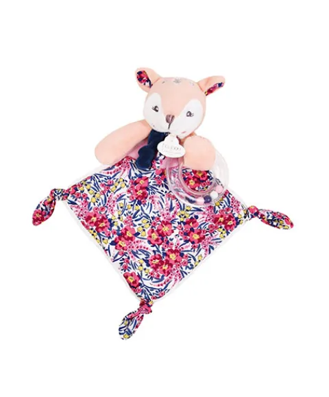 Doudou et Compagnie Doudou hochet a billes Faon- Bohaime