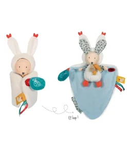 Doudou et Compagnie Doudou Lapin marron avec cape - Papillotte - 3 EN 1