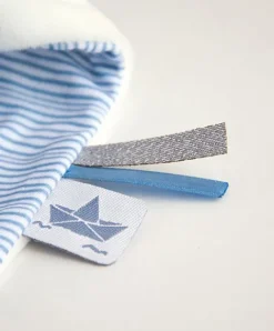 Doudou et Compagnie Doudou lapin mouchoir bleu lapin matelot - 10 cm