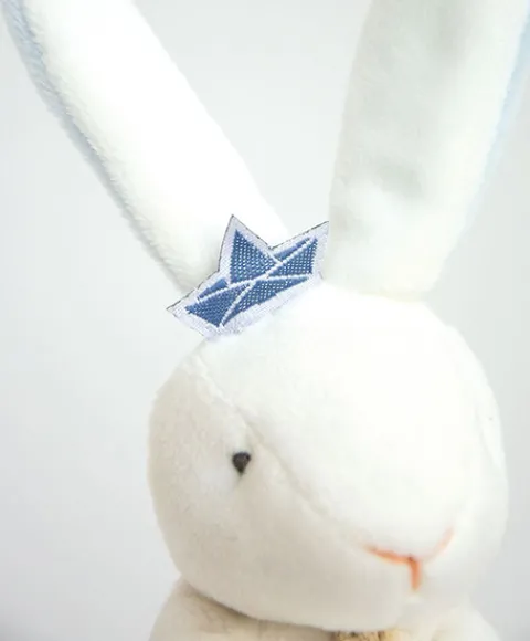 Doudou et Compagnie Doudou lapin mouchoir bleu lapin matelot - 10 cm