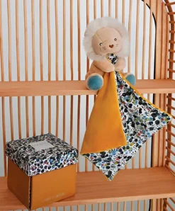 Doudou et Compagnie Doudou LION jaune avec mouchoir - BOH'AIME -