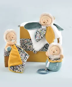 Doudou et Compagnie Doudou LION jaune avec mouchoir - BOH'AIME -