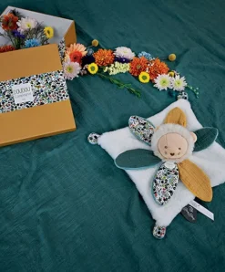 Doudou et Compagnie Doudou LION avec pétales - BOH'AIME - 27 cm