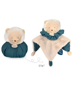 Doudou et Compagnie Doudou Lion marron - Cocon - Balle d'éveil - 3 EN 1