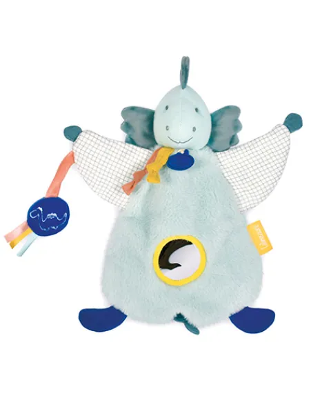 Doudou et Compagnie Doudou marionnette d'éveil Dinosaure vert Filou - 25 cm