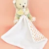 Doudou et Compagnie Doudou mouchoir hérisson vert et marron - 11 cm - Sans boite