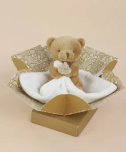 Doudou et Compagnie Doudou mouchoir- Mon petit ourson - Marron - 10 cm