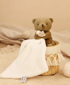 Doudou et Compagnie Doudou mouchoir- Mon petit ourson - Marron - 10 cm