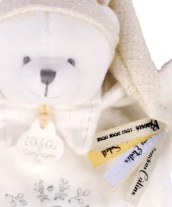 Doudou et Compagnie Doudou Ours cape Blanc - 25 cm - Collection Anniversaire