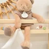 Doudou et Compagnie Doudou Ours marron avec mouchoir - Sweety - 25 cm