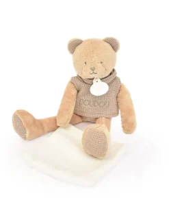 Doudou et Compagnie Doudou Ours marron avec mouchoir - Sweety - 25 cm