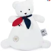 Doudou et Compagnie Doudou plat fabriqué en France - L'Ours Élysée - 22 cm