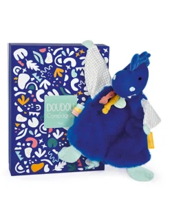 Doudou et Compagnie Doudou plat dinosaure bleu Sashou - 25 cm