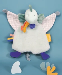 Doudou et Compagnie Doudou plat dinosaure vert Filou - 25 cm