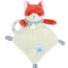 Doudou et Compagnie Doudou plat hochet billes - Renard Romarin - 21 cm
