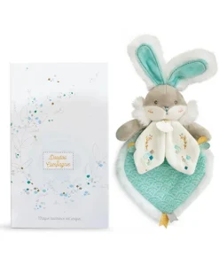 Doudou et Compagnie Doudou plat lapin de sucre vert - 24 cm