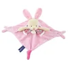 Doudou et Compagnie Doudou plat lapin rose avec marionnette à doigt - 30 cm