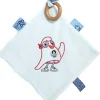 Doudou et Compagnie Doudou plat mascotte jeux olympiques paris 2024 avec anneau en bois - 25 cm