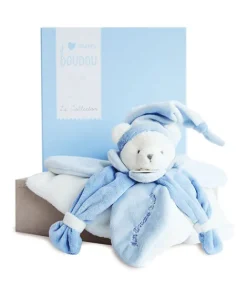 Doudou et Compagnie Doudou plat Ours Collector bleu - 24 cm