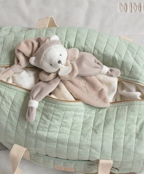 Doudou et Compagnie Doudou plat Ours Collector taupe - 24 cm