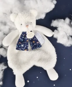 Doudou et Compagnie Doudou plat Ours Luminescent - 26 cm - Clair de Lune