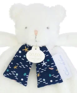 Doudou et Compagnie Doudou plat Ours Luminescent - 26 cm - Clair de Lune