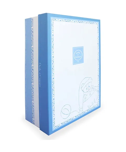 Doudou et Compagnie Doudou plat ours Petit chou - Bleu - 27 cm