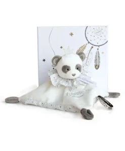 Doudou et Compagnie Doudou plat Panda gris - Attrape-rêves - 20 cm