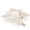 Doudou et Compagnie Doudou plat pétales Ours Blanc - 25 cm - Collection Anniversaire
