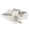 Doudou et Compagnie Doudou plat pétales Ours Gris - 25 cm - Collection Anniversaire