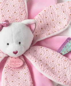 Doudou et Compagnie Doudou pétales Chat rose- Attrape-rêves - 26 cm